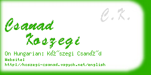 csanad koszegi business card
